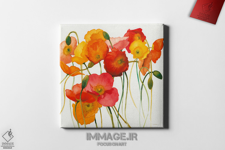 تابلو بوم "گلهای شقایق پاییزی" اثر شرلی نواک