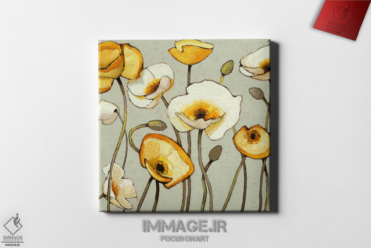 تابلو "گل زرد و خاکستری III " اثر شرلی نوواک