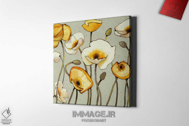 تابلو "گل زرد و خاکستری III " اثر شرلی نوواک