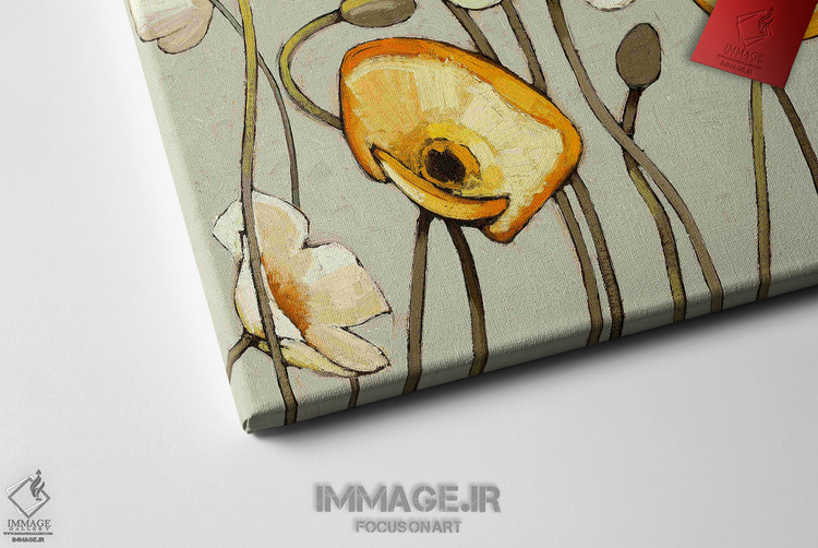 تابلو "گل زرد و خاکستری III " اثر شرلی نوواک