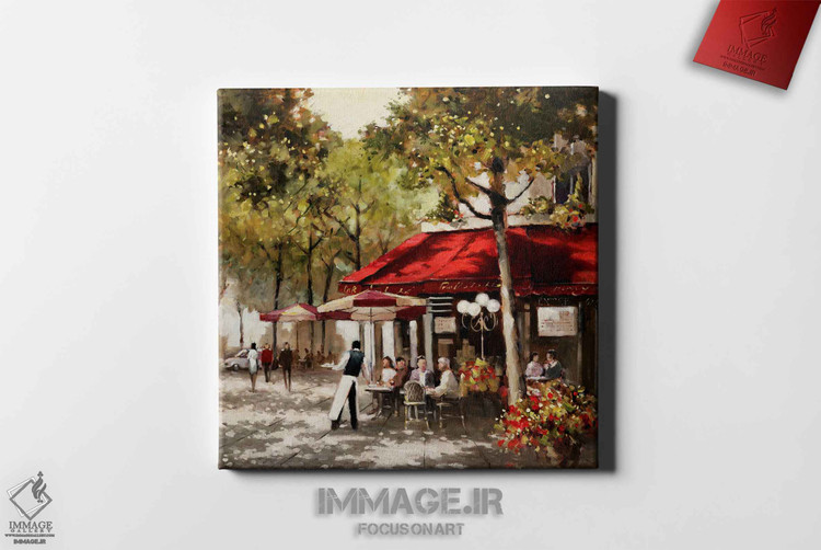 تابلوی نقاشی پاریس در فضای باز اثر E.A. Orme، کافهای در پاریس با فضای آرام و دلپذیر