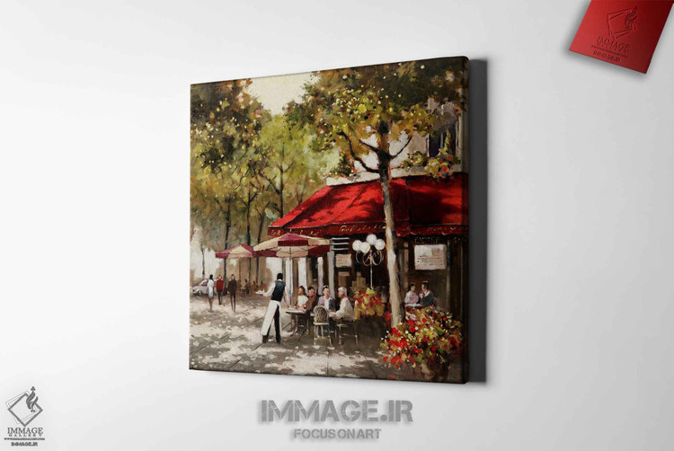 تابلوی نقاشی پاریس در فضای باز اثر E.A. Orme، کافهای در پاریس با فضای آرام و دلپذیر