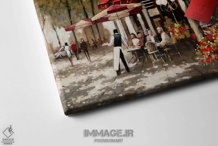 تابلوی نقاشی پاریس در فضای باز اثر E.A. Orme، کافهای در پاریس با فضای آرام و دلپذیر