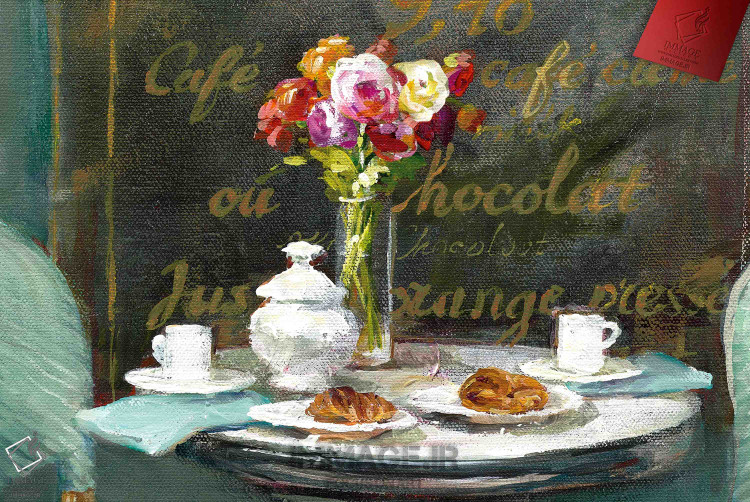 تابلو "صبحانه در سنت رگیس" اثر Danhui Nai، نمایشگر زیباییهای یک کافه سنتی در پاریس