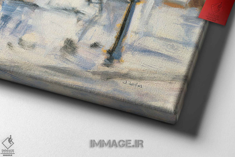 تابلو "استراحت در کافه I" اثر James Wiens، نمایشگر زیباییهای یک کافه فرانسوی