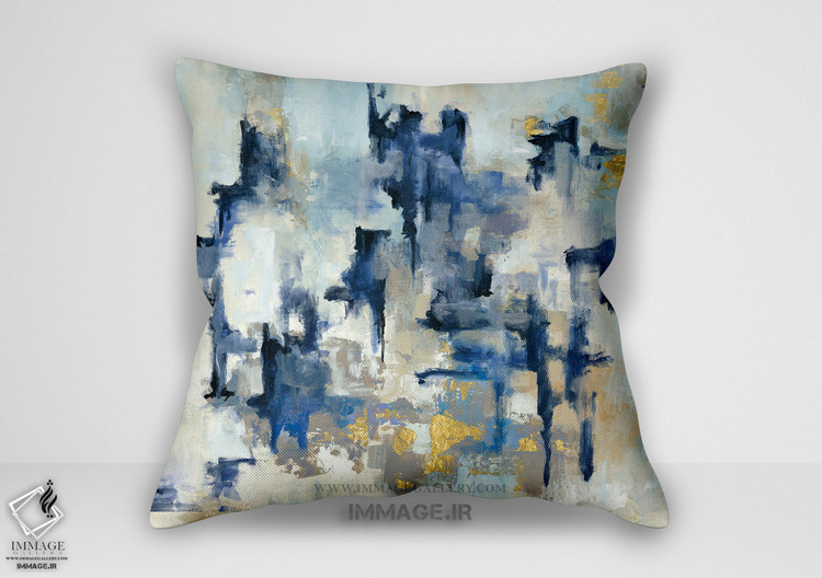 کوسن انتزاعی رنگ طلای دریایی انتزاعی (BC 1117)