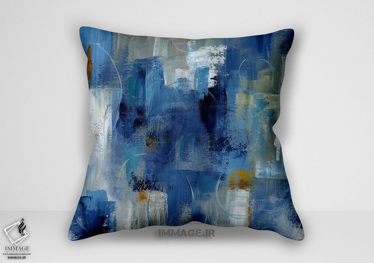 کوسن انتزاعی نقاشی صبح آبی (BC 1137)