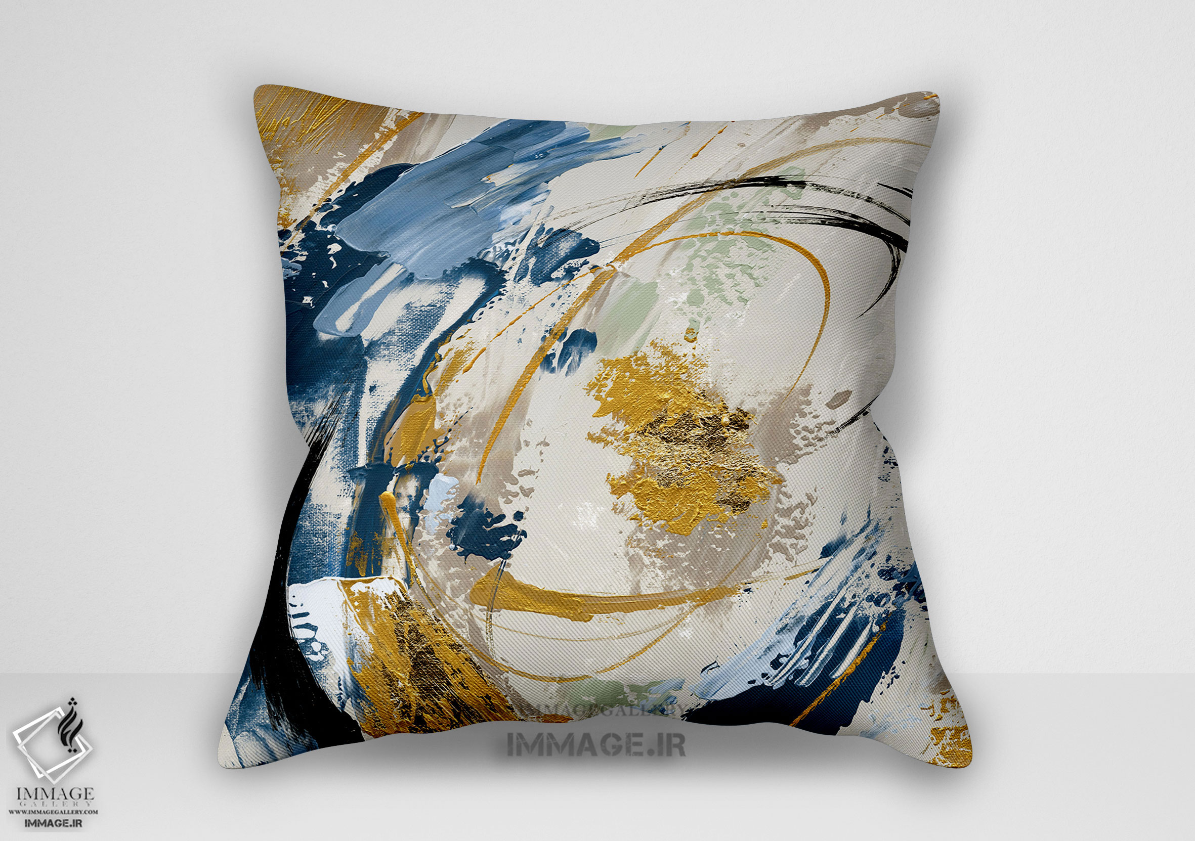 کوسن انتزاعی چکیده زرد آبی (BC 1139)