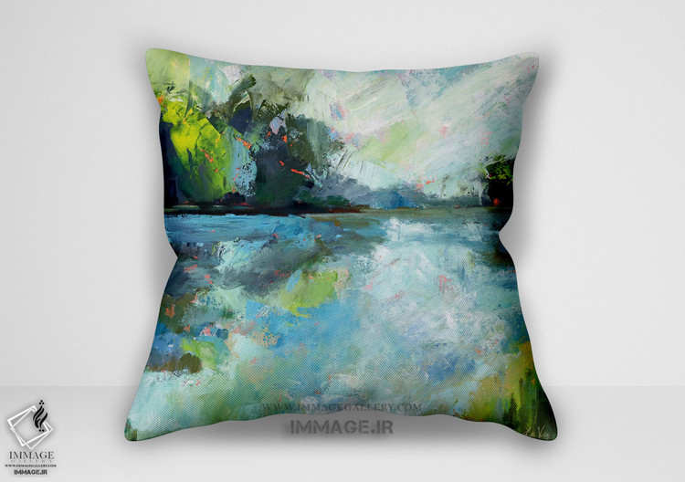 کوسن انتزاعی آبهای آرام توسط ژانت ورتنتس (BC 1148)