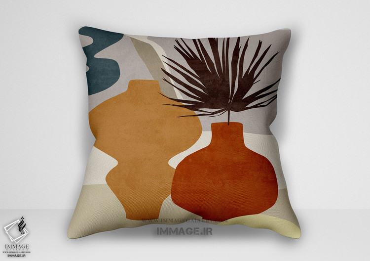 کوسن انتزاعی گلدان های تزئین شده (BC 1159)