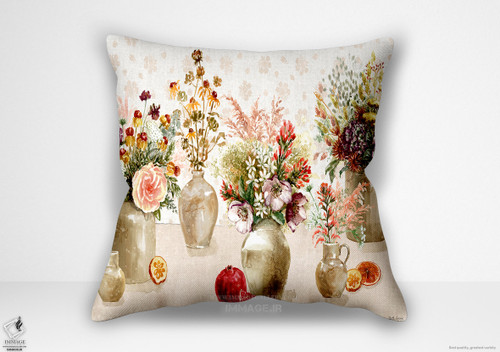 کوسن گل ، جذابیت کلبه اثر بث گروو نقاشی شده (BC 1690)