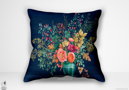 کوسن گل ، چاپ های هنری پیچیده شده درام گلدار اثر بث گروو (BC 1701)