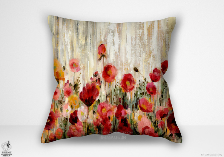 کوسن گل ، نقاشی گل های پاشیده شده اثر سیلویا واسیلیوا (BC 1741)