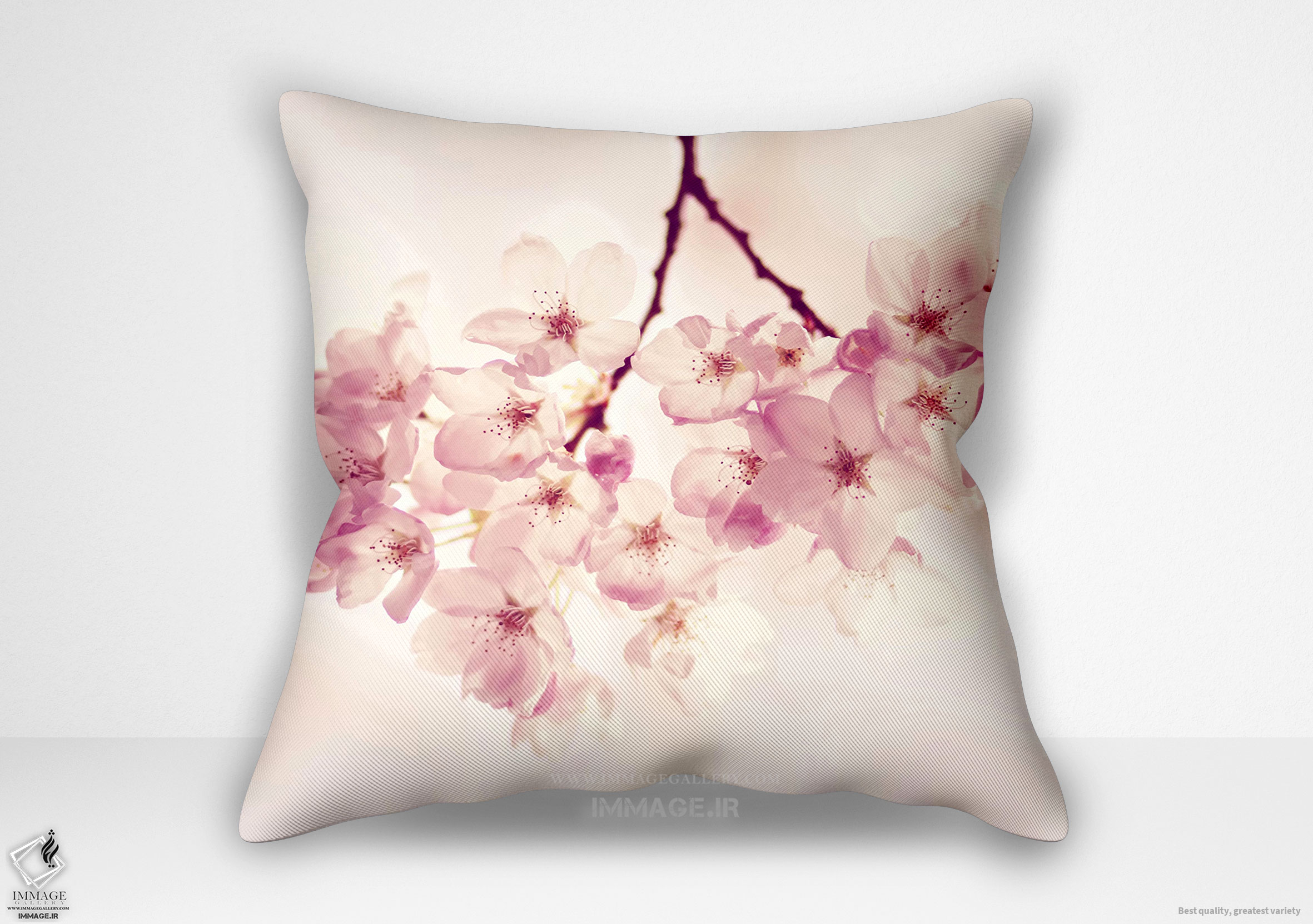 کوسن گل ، شکوفه های گیلاس عکاسی روی بسته بندی (BC 1765)