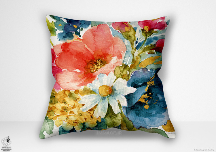 کوسن گل ، ای دسته گل باغ من اثر نقاشی لیزا آدیت (Wa 3706)