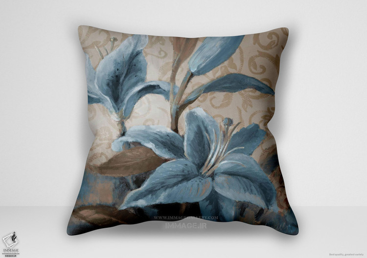 کوسن گل ، شکوفه های آبی نرم دو (HD 1474)