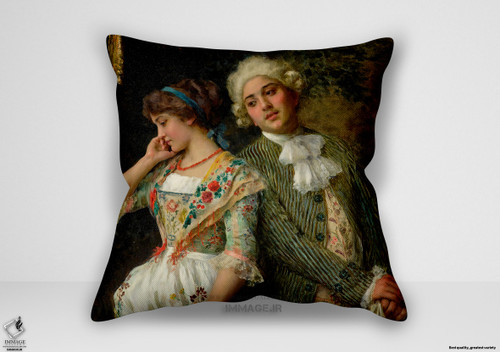 کوسن نقاشی کلاسیک ، موزه ایی دوشیزه ای خجالتی اثر فدریکو آندره ئوتی (art 1208)