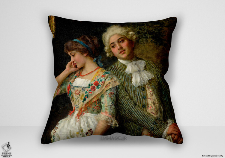 کوسن نقاشی کلاسیک ، موزه ایی دوشیزه ای خجالتی اثر فدریکو آندره ئوتی (art 1208)