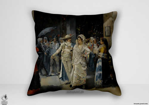 کوسن نقاشی کلاسیک ، موزه ایی پس از مراسم توسط اوخنیو لوکاس ویلامیل (art 1225)