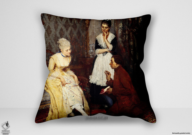 کوسن نقاشی کلاسیک ، موزه ایی توسط یوجین فون بلاس ایتالیایی ۱۸۴۳ ۱۹۳۱ ۲۰ (art 1294)