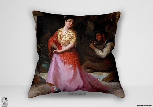 کوسن نقاشی کلاسیک ، موزه ایی اثر ا وگ ن فون بلاس ایتالیایی ۱۸۴۳ ۱۹۳۱ ۲۴ (art 1298)