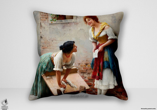 کوسن نقاشی کلاسیک ، موزه ایی اثر یوجین فون بلاس ایتالیایی ۱۸۴۳ ۱۹۳۱ ۷ (art 1342)