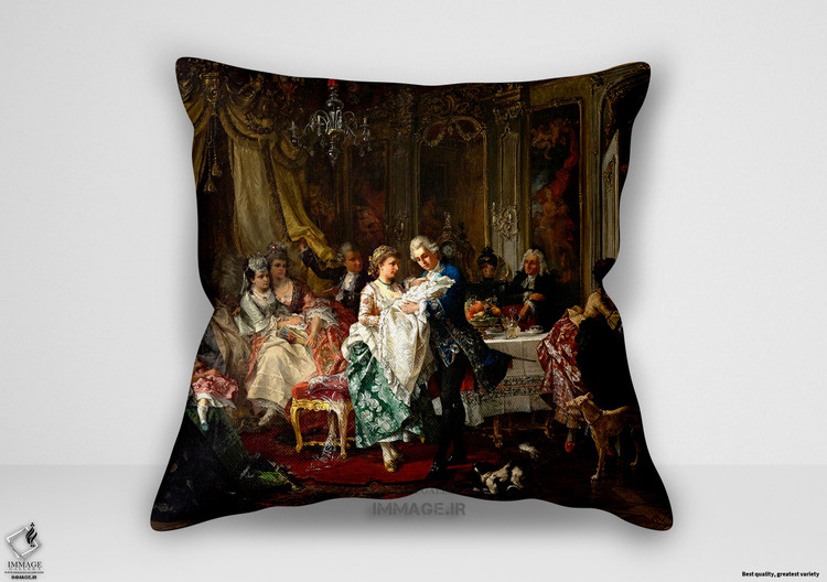 کوسن نقاشی کلاسیک ، موزه ایی دوقلو (art 1374)