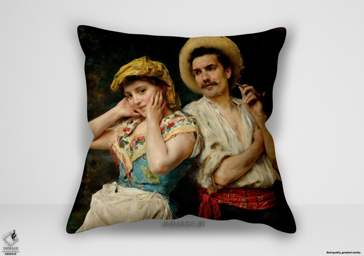 کوسن نقاشی کلاسیک ، موزه ایی عشوه گری اثر فدریکو آندره ئوتی (art 1389)