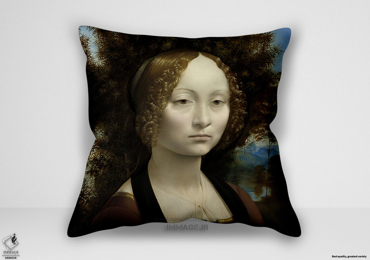 کوسن نقاشی کلاسیک ، موزه ایی جین ورا د بنچی رو حدود ۱۴۷۴ تا ۱۴۷۸ (art 1393)