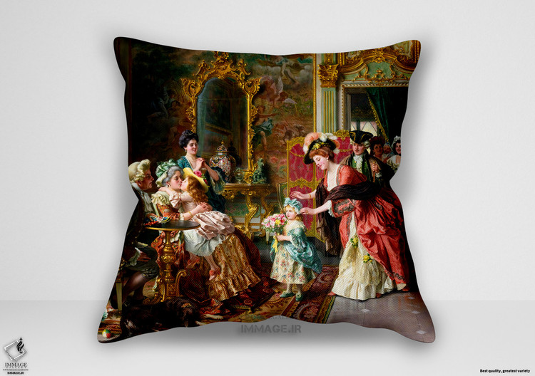 کوسن نقاشی کلاسیک ، موزه ایی تولد مادربزرگ آرتورو ریچی ایتالیایی بازیابی شد (art 1397)