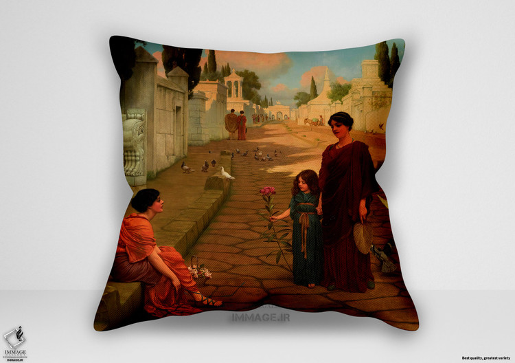 کوسن نقاشی کلاسیک ، موزه ایی جان ویلیام گادوارد انگلیسی ۱۸۶۱ ۱۹۲۲ بیرون دروازه پمپئی ۱۹۰۵ (art 1436)