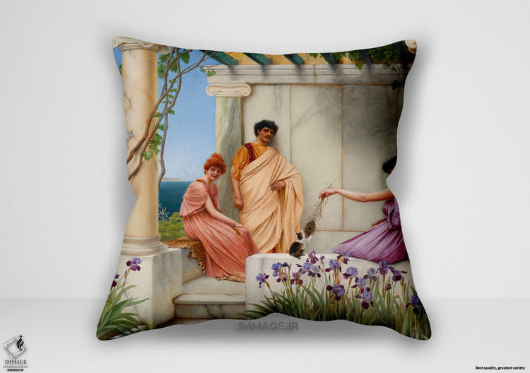 کوسن نقاشی کلاسیک ، موزه ایی جان ویلیام گادوارد انگلیسی ۱۸۶۱ ۱۹۲۲ وقت بازی ۱۸۹۱ (art 1437)