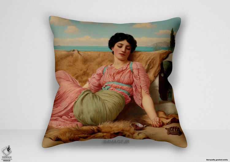 کوسن نقاشی کلاسیک ، موزه ایی جان ویلیام گادوارد انگلیسی ۱۸۶۱ ۱۹۲۲ حیوان خانگی آرام ۱۹۰۶ (art 1443)