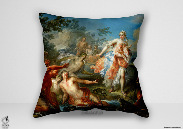 کوسن نقاشی کلاسیک ، موزه ایی لاتونا در حال تبدیل دهقانان لیسی به قورباغه حدود (art 1474)