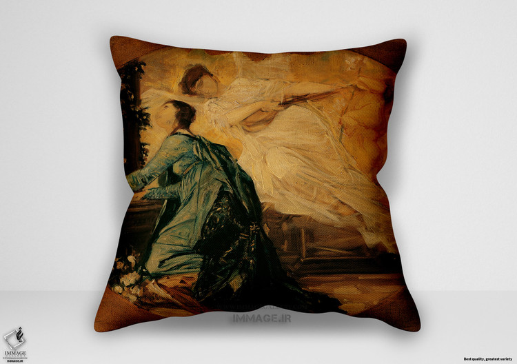 کوسن نقاشی کلاسیک ، موزه ایی نوازنده ارگ تمثیلی از موسیقی کلیسا ۱۸۸۵ (art 1514)