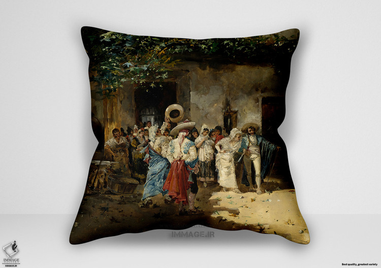 کوسن نقاشی کلاسیک ، موزه ایی پذیرایی در دهکده اثر اوخنیو لوکاس وییامیل (art 1557)