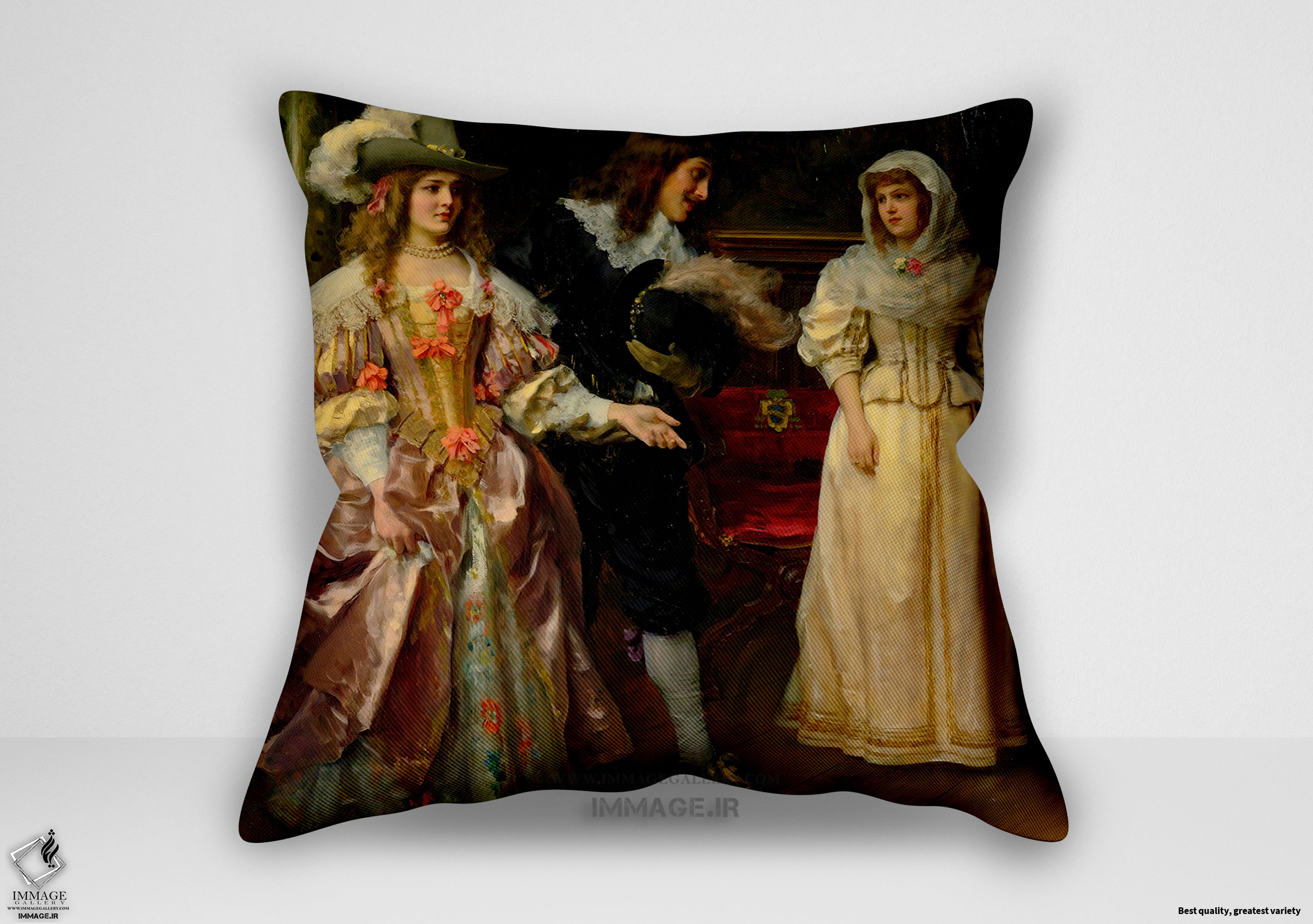 کوسن نقاشی کلاسیک ، موزه ایی بازدیدکننده ممتاز اثر فدریکو آندره ئوتی (art 1604)