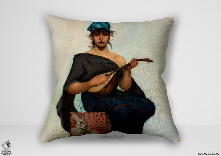 کوسن نقاشی کلاسیک ، موزه ایی نوازنده عود (art 1619)