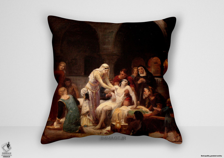 کوسن نقاشی کلاسیک ، موزه ایی سنت الیزابت مجارستان در حال پرستاری از بیماران (ca 1883)