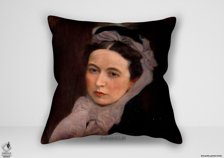 کوسن نقاشی کلاسیک ، موزه ایی خانمی با شال بنفش (ca 1895)