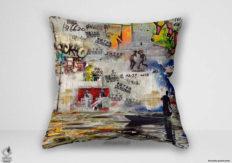 کوسن مدرن pêcheur برداشت های شهری گرافیتی کار ماهیگیر (GP 5422)