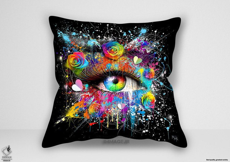 کوسن مدرن چشم پاپ نوآر اثر موکی (IG 10019)