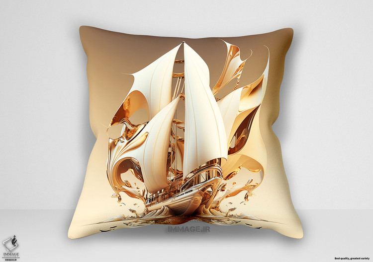 کوسن مدرن قایق آبستره اثر لو (IG 10295)