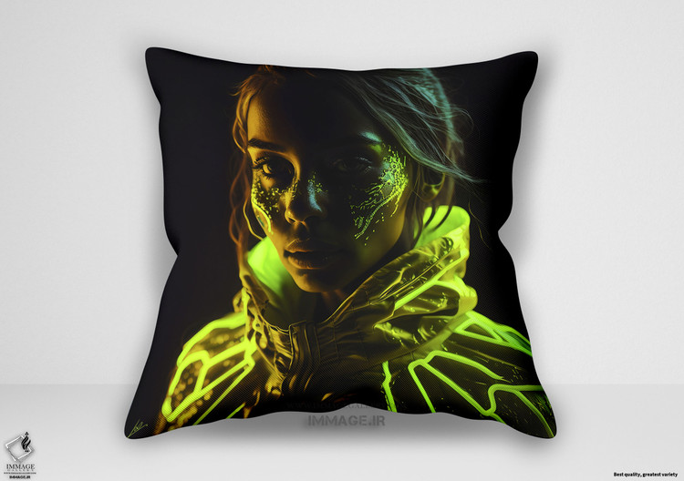 کوسن مدرن زن نئونی اثر لو (IG 10305)