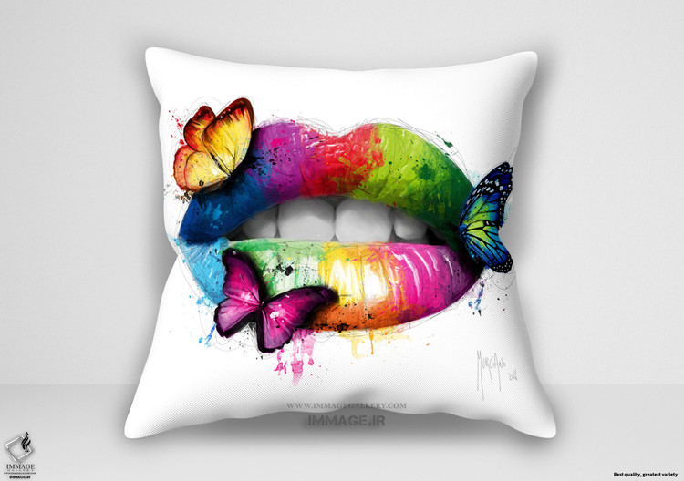 کوسن مدرن بوسه پروانه اثر پاتریس مورسیانو (IG 8340)