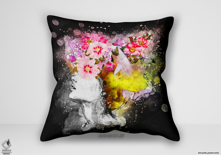 کوسن مدرن گل های کوسه صورتی (IG 9525)