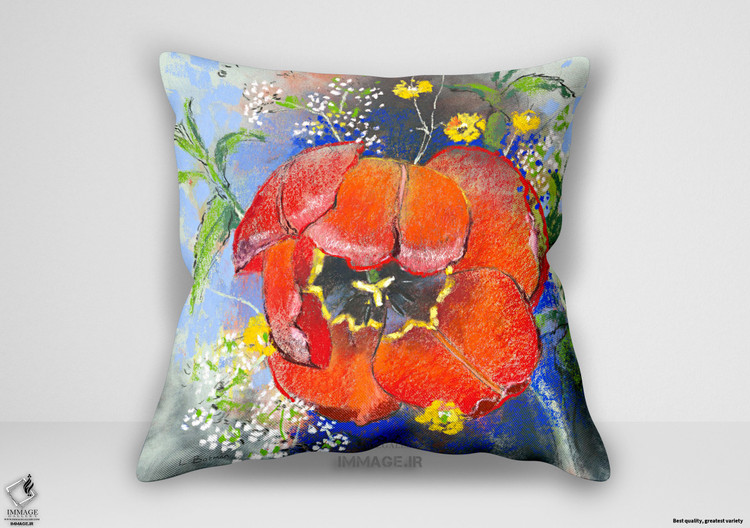 کوسن گل ، لاله قرمز اثر بوتمن لوس (IG 8257)