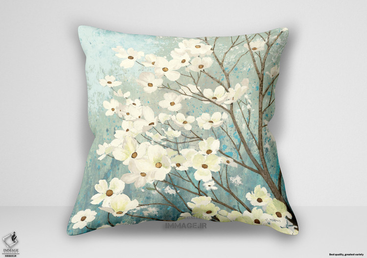 کوسن گل ، شکوفه های زغال اخته ۱ اثر جیمز وینز (WA 10952)