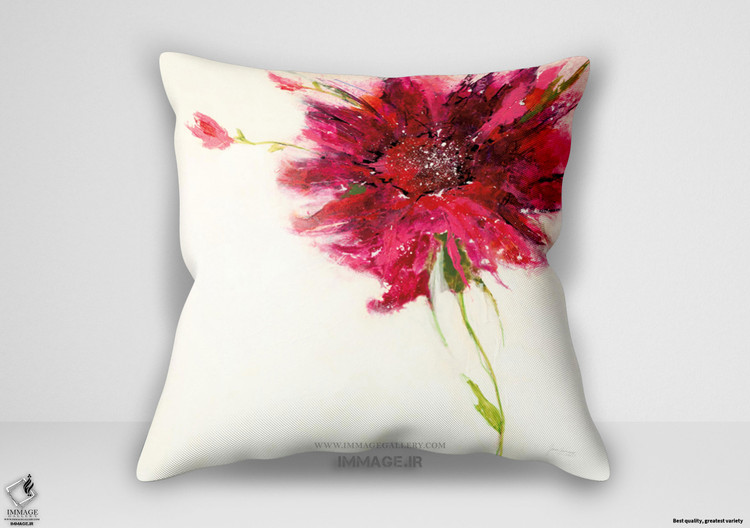 کوسن گل ، دیزی صورتی روی سفید اثر گریگز جان (WA 29797)