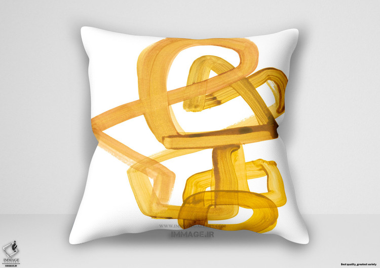 کوسن انتزاعی قلم موی حرکتی ای ام ۲ توسط گلد لورا (AD 4716)